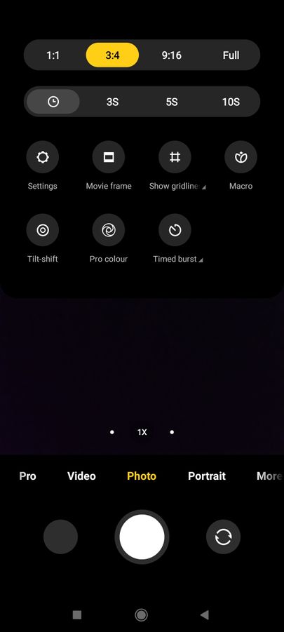 منوی دوربین Redmi note 10s