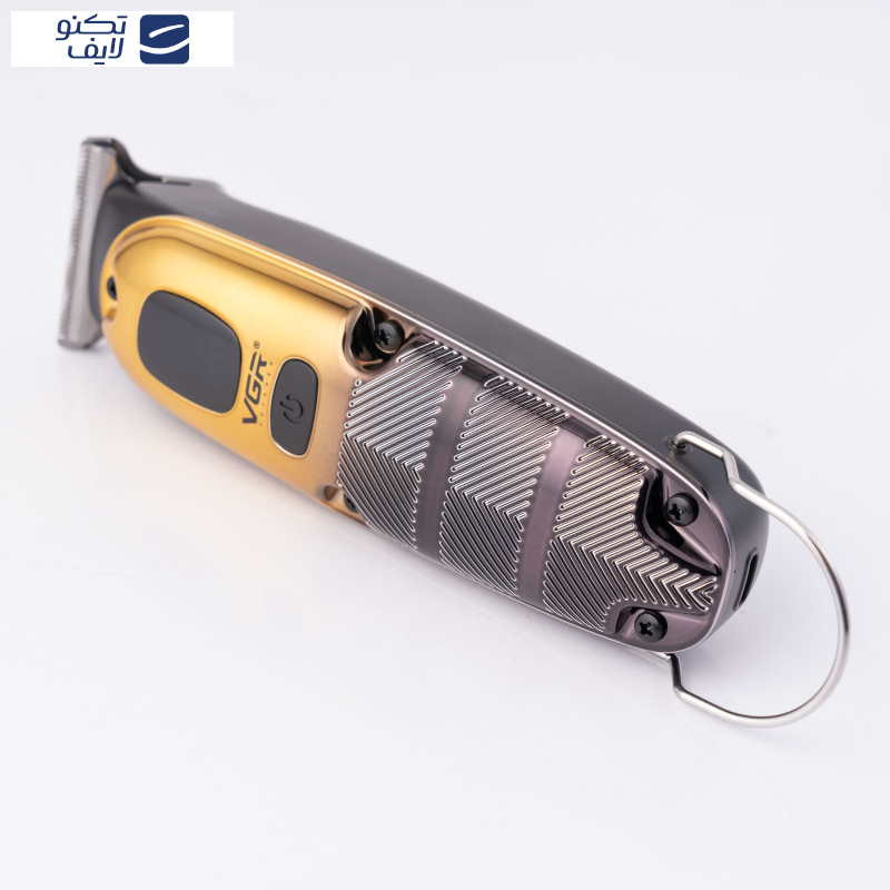 ماشین اصلاح موی صورت وی جی ار مدل V-981، اصلاح به صورت صفر زن، خط زن، منبع انرژی با کابل USB، تکنولوژی اصلاح به صورت تریمر، مدت زمان شارژ 90 دقیقه و مدت زمان استفاده پس از شارژ 150 دقیقه، به همراه برس تمیزکننده، کابل شارژر و روغن، دارای عملکرد توربو