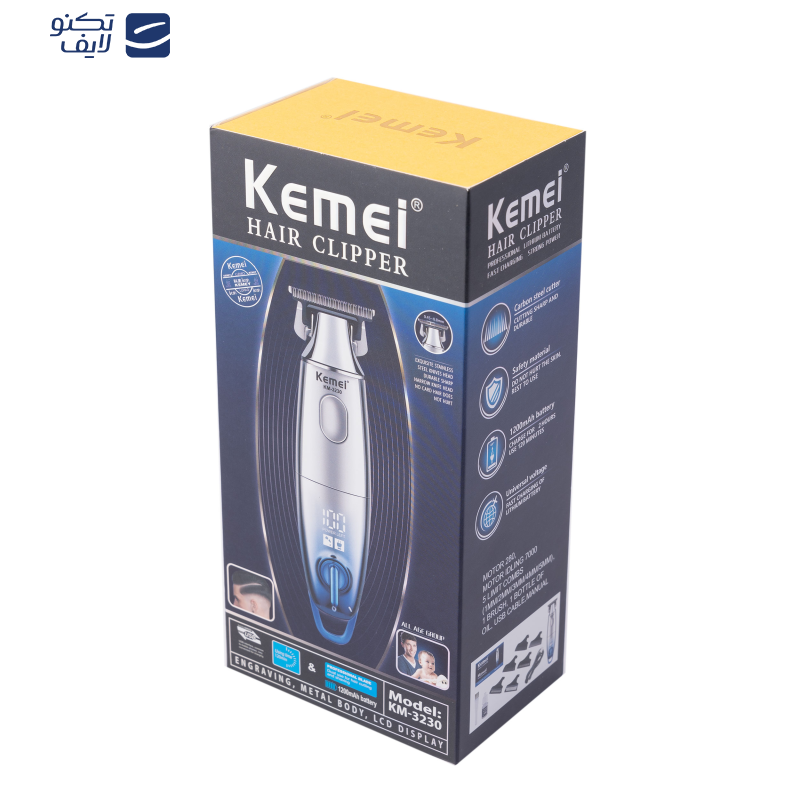 ماشین اصلاح موی صورت و بدن کیمی مدل KM-3230 ماشین اصلاح موی صورت و بدن کیمی مدل KM-3230