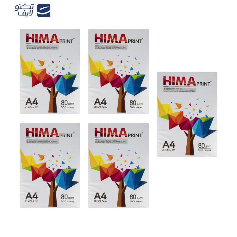 کاغذ A4 هیما کد H05 بسته 5 عددی