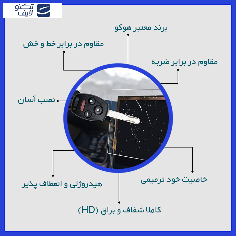 محافظ صفحه نمایش خودرو شفاف هوکو مدل HyGEL مناسب برای مانیتور رنو KOLEOS 2017-2018 محافظ صفحه نمایش خودرو شفاف هوکو مدل HyGEL مناسب برای مانیتور رنو KOLEOS 2017-2018