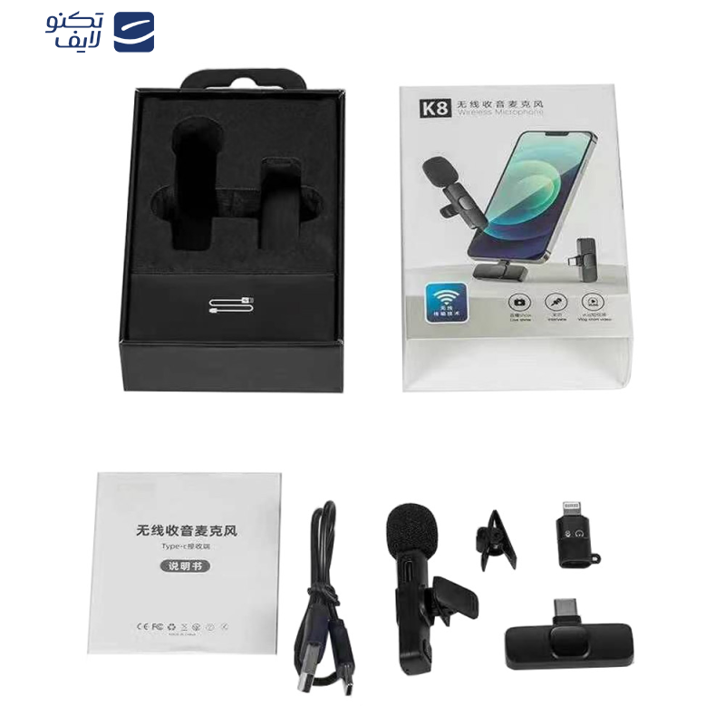 میکروفن یقه ای مدل K8 type-c iPhone