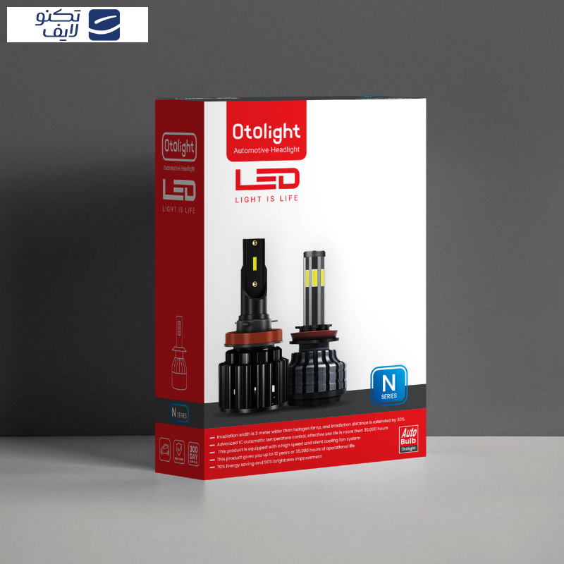 لامپ هدلایت LED اتولایت مدل N2 پایه H1 بسته 2 عددی لامپ هدلایت LED اتولایت مدل N2 پایه H1 بسته 2 عددی