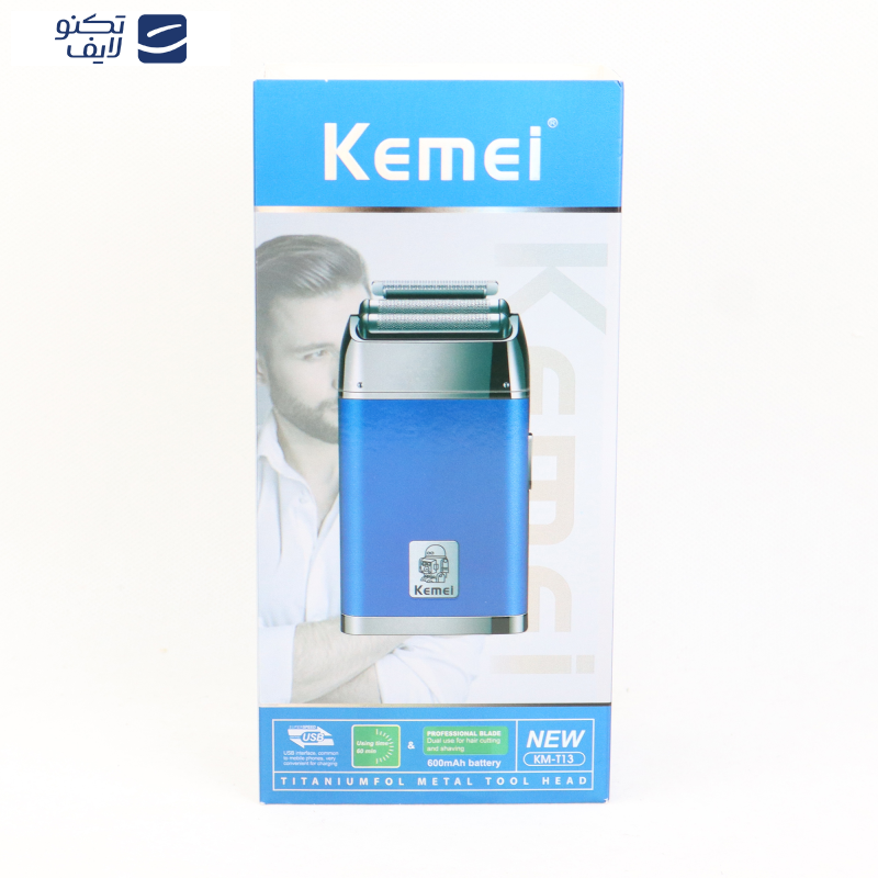 ماشین اصلاح موی صورت شارژی کیمی مدل KM-T13 ماشین اصلاح موی صورت شارژی کیمی مدل KM-T13