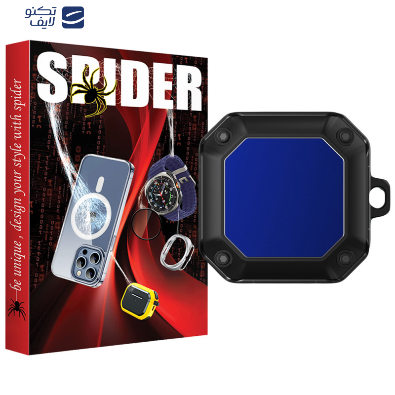 کاور اسپایدر مدل Mecha Hardware مناسب برای کیس هدفون بی سیم سامسونگ Galaxy Buds Live / Buds Pro / Buds 2 / Buds 2 Pro / Buds FE