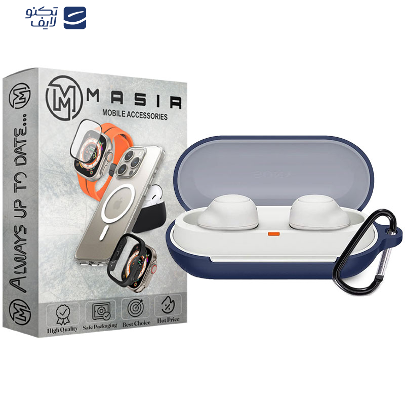 کاور مسیر مدل Silicone مناسب برای کیس هدفون بی سیم سونی WF-C500 به همراه گیره