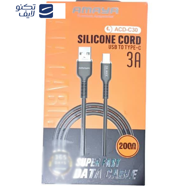 کابل تبدیل USB به USB-C آمایا مدل ACD-C30 طول 2 متر