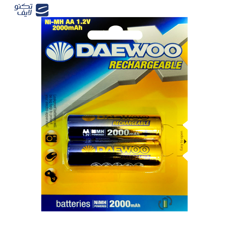 باتری قلمی قابل شارژ دوو مدل Rechargeable 2000mAh بسته 2 عددی