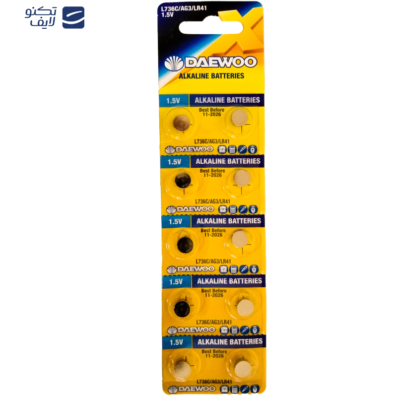 باتری ساعت دوو مدل AG3 بسته 10 عددی باتری ساعت دوو مدل AG3 بسته 10 عددی