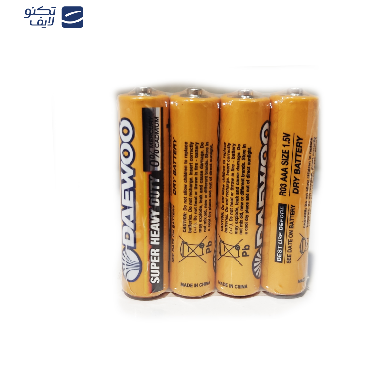 باتری نیم قلمی دوو مدل AAA-1.5V بسته 12 عددی