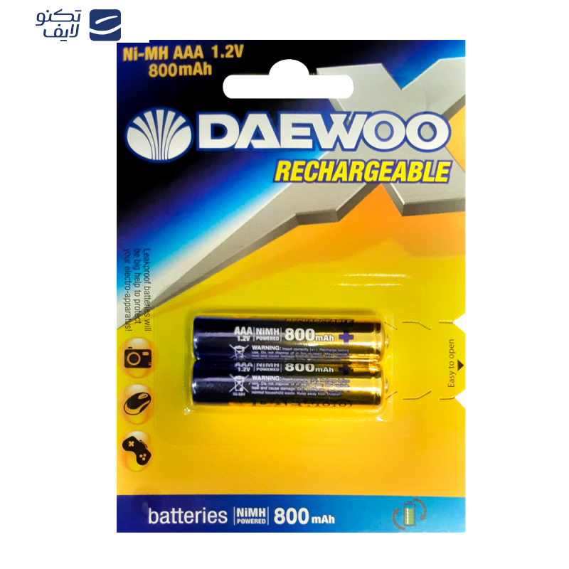 باتری نیم قلمی قابل شارژ دوو مدل Rechargeable 800mAh بسته 2 عددی باتری نیم قلمی قابل شارژ دوو مدل Rechargeable 800mAh بسته 2 عددی