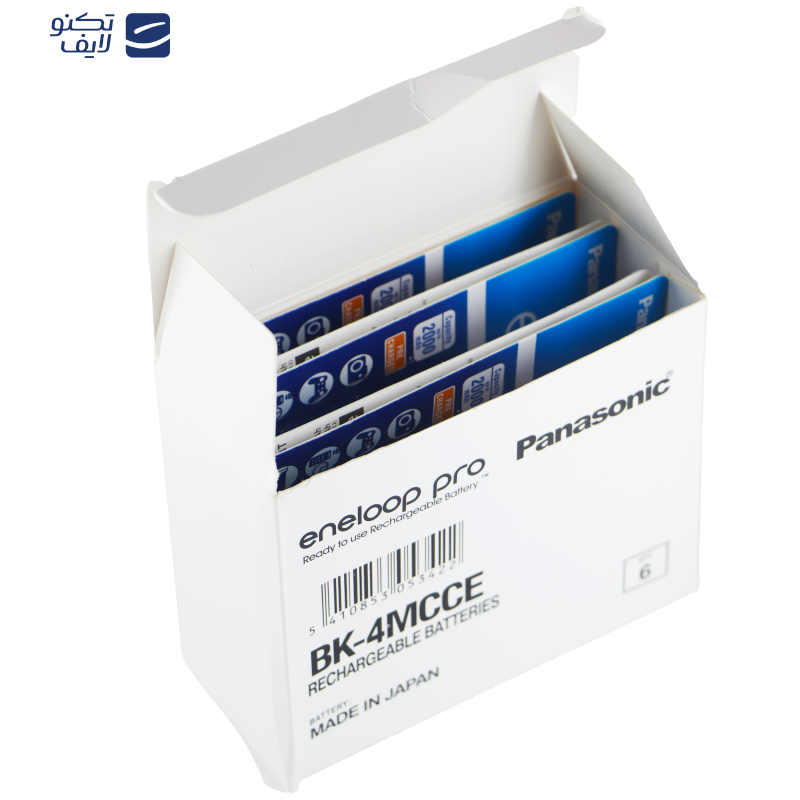 باتری قلمی قابل شارژ پاناسونیک مدل eneloop بسته شش عددی