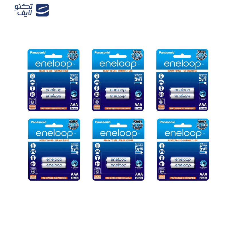 باتری نیم قلمی قابل شارژ پاناسونیک مدل eneloop بسته 12 عددی باتری نیم قلمی قابل شارژ پاناسونیک مدل eneloop بسته 12 عددی