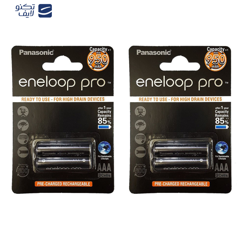 باتری نیم قلمی قابل شارژ پاناسونیک مدل eneloop pro 950mAh بسته 4 عددی باتری نیم قلمی قابل شارژ پاناسونیک مدل eneloop pro 950mAh بسته 4 عددی