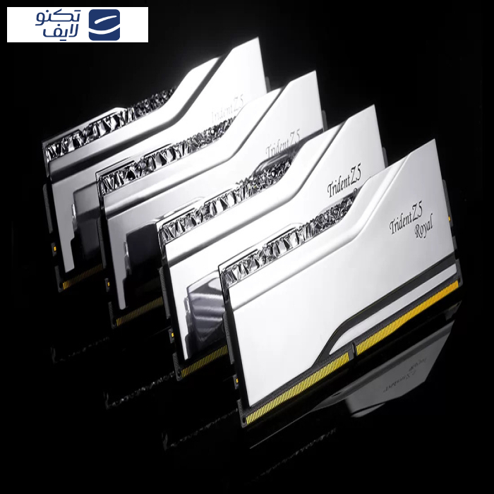 رم دسکتاپ جی اسکیل دوکاناله 6400مگاهرتز CL32 مدل TRIDENT Z5 ROYAL SILVER ظرفیت 64 گیگابابت رم دسکتاپ جی اسکیل دوکاناله 6400مگاهرتز CL32 مدل TRIDENT Z5 ROYAL SILVER ظرفیت 64 گیگابابت