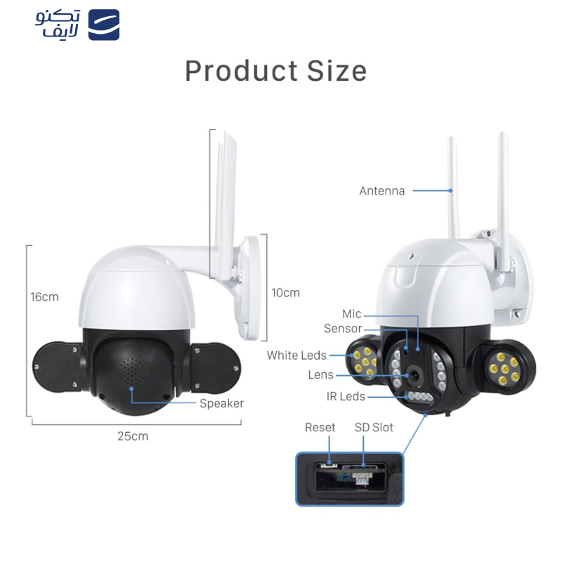 دوربین مداربسته تحت شبکه مدل V380-5MP دوربین مداربسته تحت شبکه مدل V380-5MP
