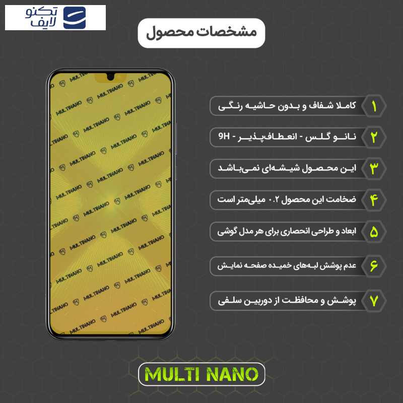 محافظ صفحه نمایش مولتی نانو مدل X-S1N مناسب برای گوشی موبایل آنر 8X محافظ صفحه نمایش مولتی نانو مدل X-S1N مناسب برای گوشی موبایل آنر 8X