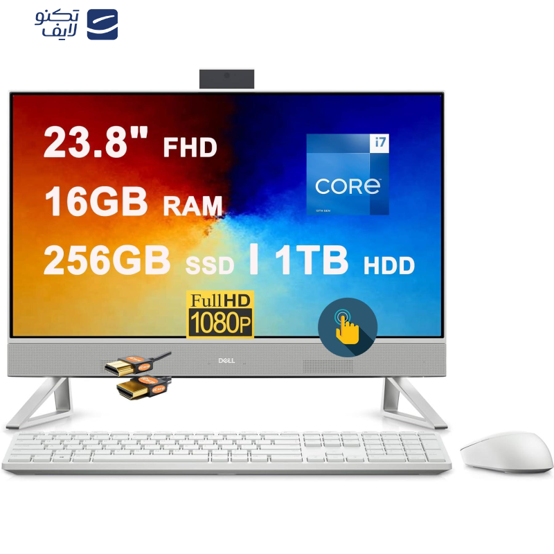 کامپیوتر همه کاره 24 اینچ دل مدل Inspiron 5420-i7 1355U-16GB DDR4-256GB SSD-1TB HDD-Touch کامپیوتر همه کاره 24 اینچ دل مدل Inspiron 5420-i7 1355U-16GB DDR4-256GB SSD-1TB HDD-Touch