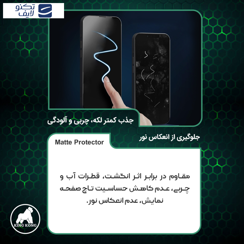 محافظ صفحه نمایش مات کینگ کونگ مدل Tough مناسب برای گوشی موبایل ریلمی GT3 به همراه محافظ پشت گوشی محافظ صفحه نمایش مات کینگ کونگ مدل Tough مناسب برای گوشی موبایل ریلمی GT3 به همراه محافظ پشت گوشی
