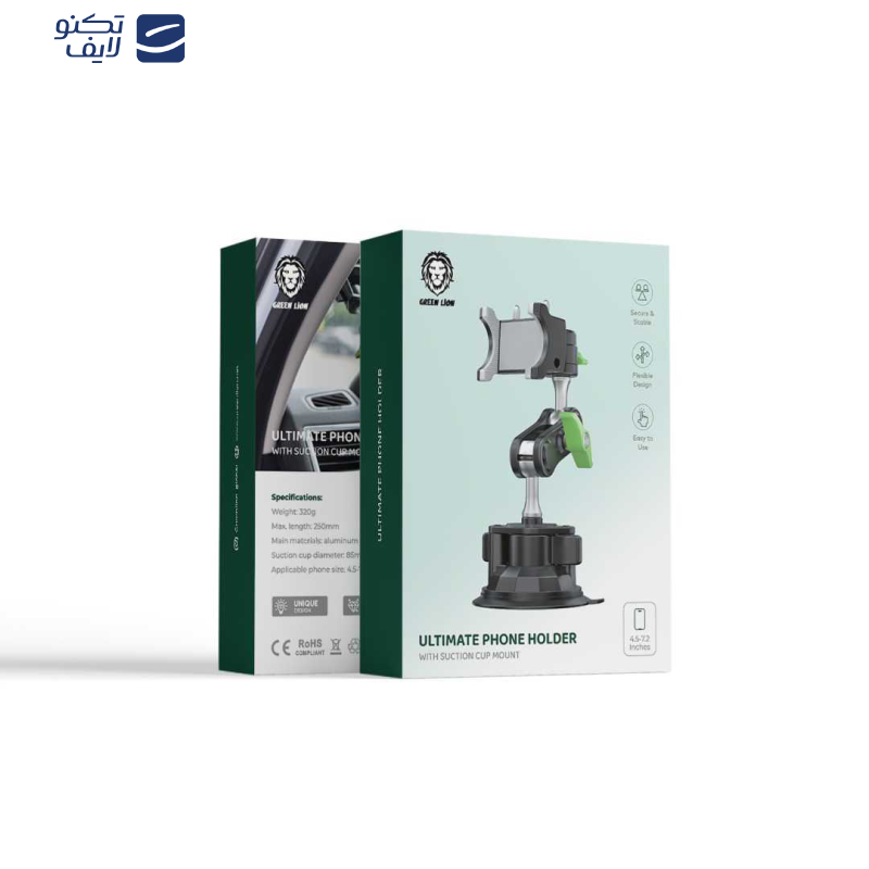 نگهدارنده گوشی موبایل گرین لاین مدل Ultimate Phone Holder with Suction Cup Mount