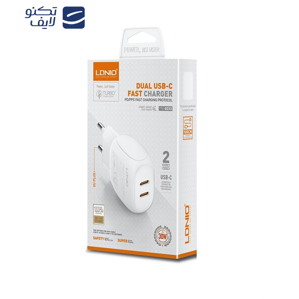 شارژر دیواری 30 وات الدینیو مدل Q233