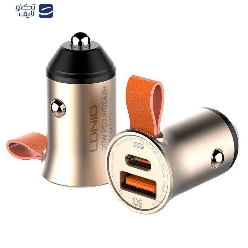 شارژر فندکی الدینیو مدل C506Q-30W به همراه کابل تبدیل USB-C شارژر فندکی الدینیو مدل C506Q-30W به همراه کابل تبدیل USB-C