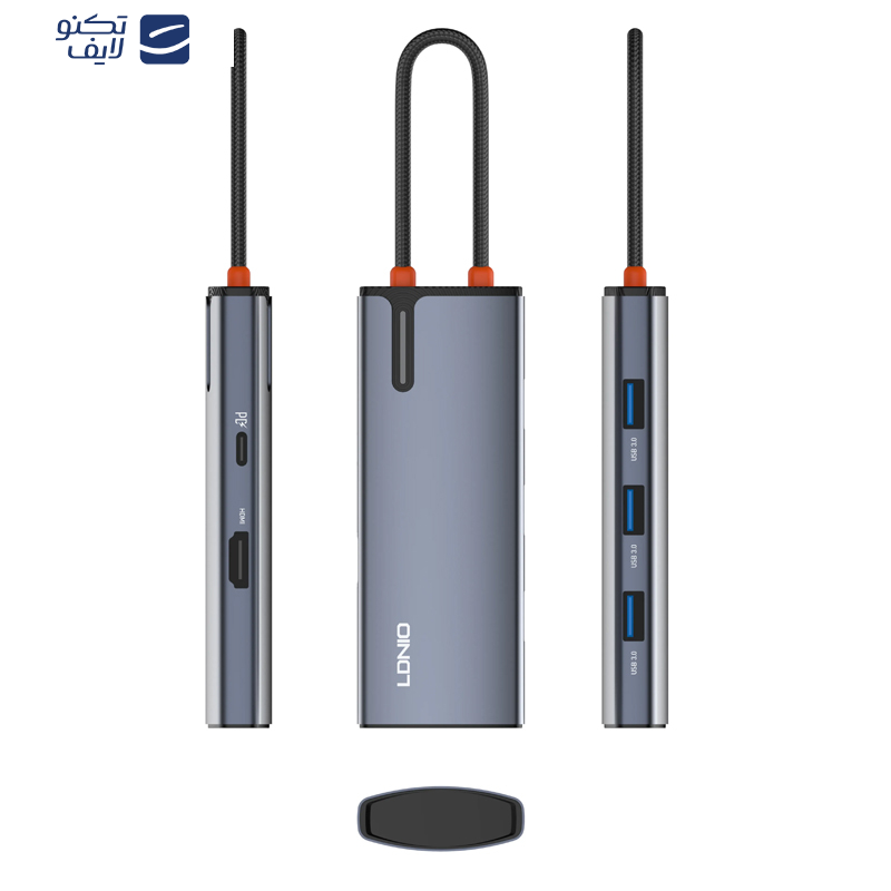 هاب 5 پورت USB-C الدینیو مدل DS-15H هاب 5 پورت USB-C الدینیو مدل DS-15H