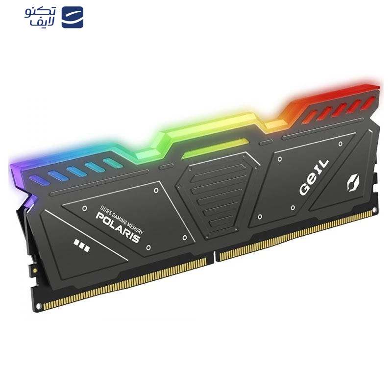 رم دسکتاپ DDR5 تک کاناله 5200 مگاهرتز CL42 گیل مدل POLARIS RGB ظرفیت 16 گیگابایت رم دسکتاپ DDR5 تک کاناله 5200 مگاهرتز CL42 گیل مدل POLARIS RGB ظرفیت 16 گیگابایت