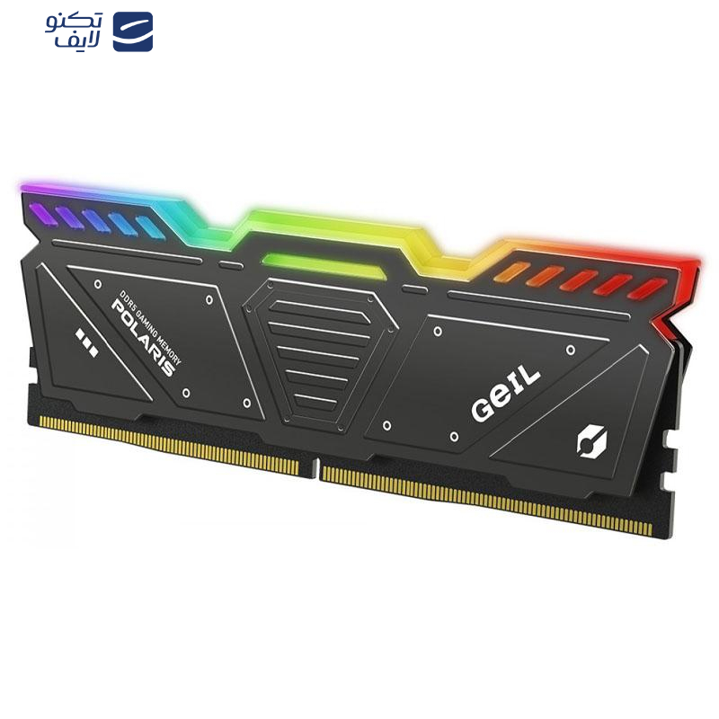 رم دسکتاپ DDR5 تک کاناله 4800 مگاهرتز CL40 گیل مدل POLARIS RGB ظرفیت 16 گیگابایت رم دسکتاپ DDR5 تک کاناله 4800 مگاهرتز CL40 گیل مدل POLARIS RGB ظرفیت 16 گیگابایت