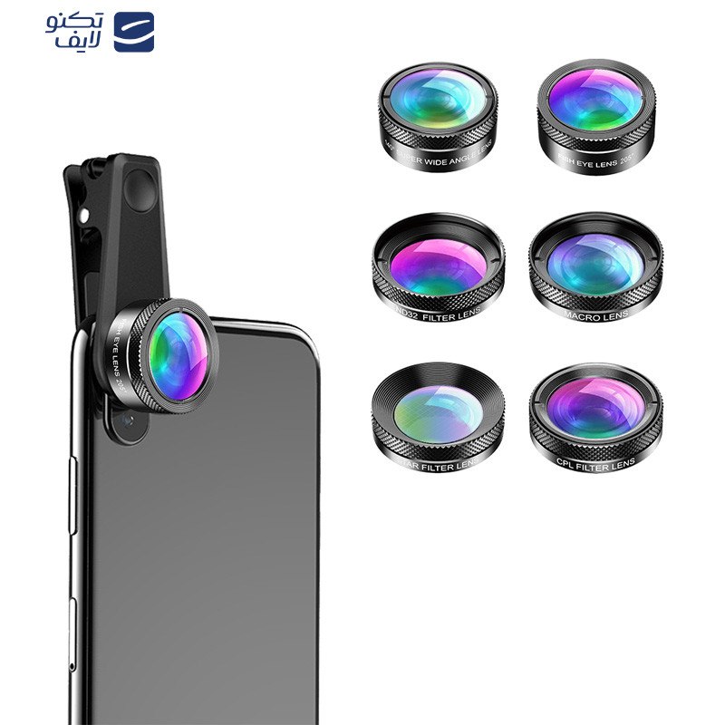 لنز کلیپسی موبایل گرین لاین مدل Lens Kit 6 in 1 لنز کلیپسی موبایل گرین لاین مدل Lens Kit 6 in 1