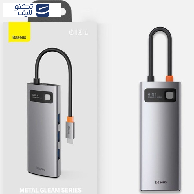 هاب 6 پورت USB-C بیسوس مدل C HUB WKWG000003