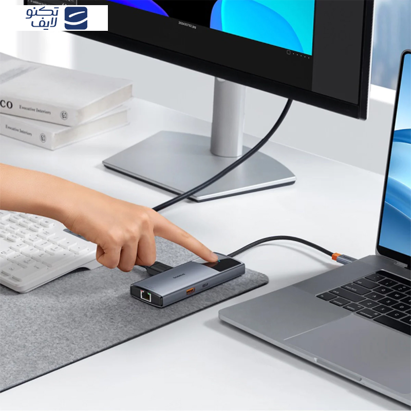 هاب 6 پورت USB-C باسئوس مدل Metal Gleam Series 2