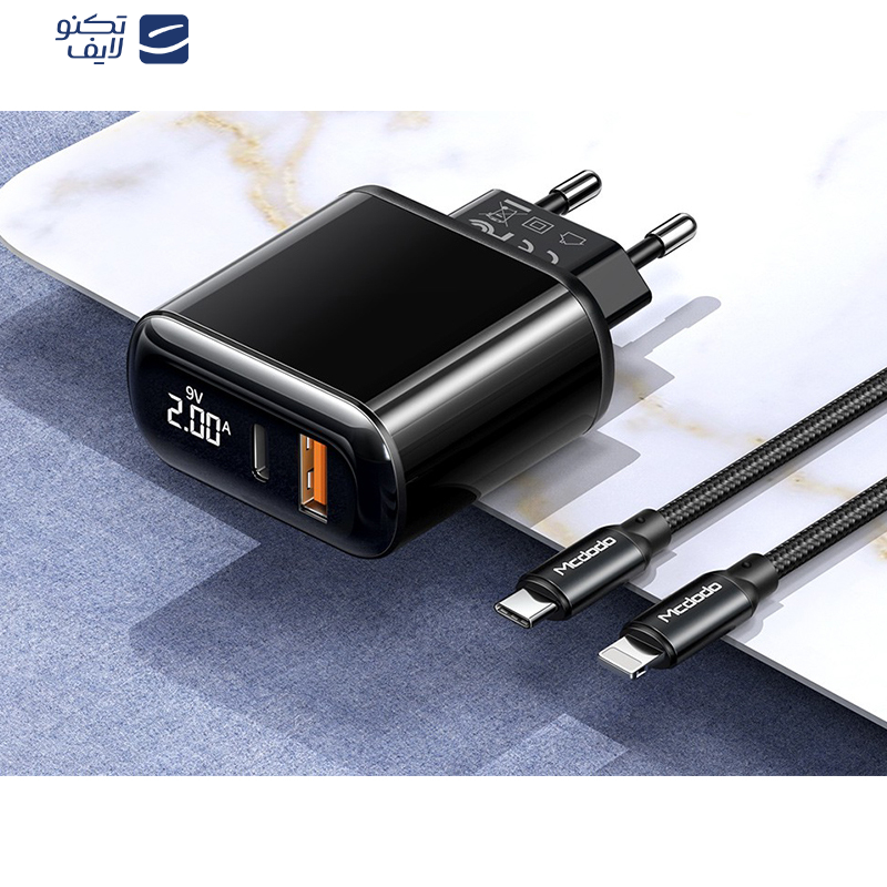 شارژر دیواری مک دودو مدل CH-7171 به همراه کابل تبدیل لایتنینگ شارژر دیواری مک دودو مدل CH-7171 به همراه کابل تبدیل لایتنینگ