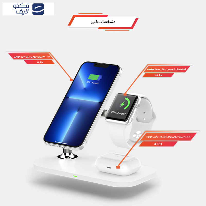 پایه نگهدارنده و شارژر بی سیم گوشی موبایل رسی مدل Wireless Charger RCW-20 پایه نگهدارنده و شارژر بی سیم گوشی موبایل رسی مدل Wireless Charger RCW-20