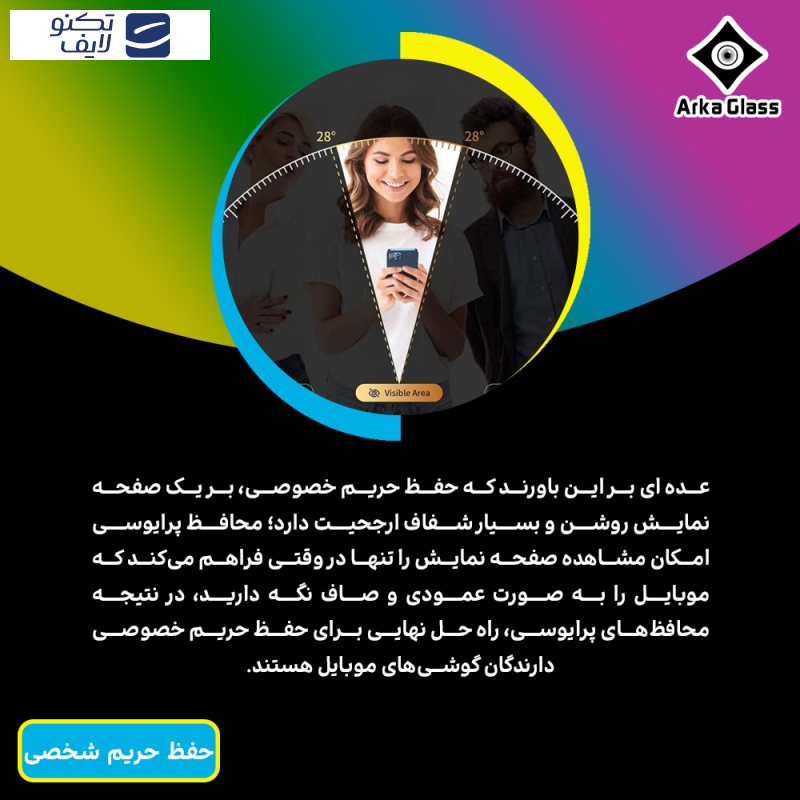 محافظ صفحه نمایش حریم شخصی آرکا گلس مدل Tough مناسب برای گوشی موبایل ناتینگ فون CMF1 محافظ صفحه نمایش حریم شخصی آرکا گلس مدل Tough مناسب برای گوشی موبایل ناتینگ فون CMF1