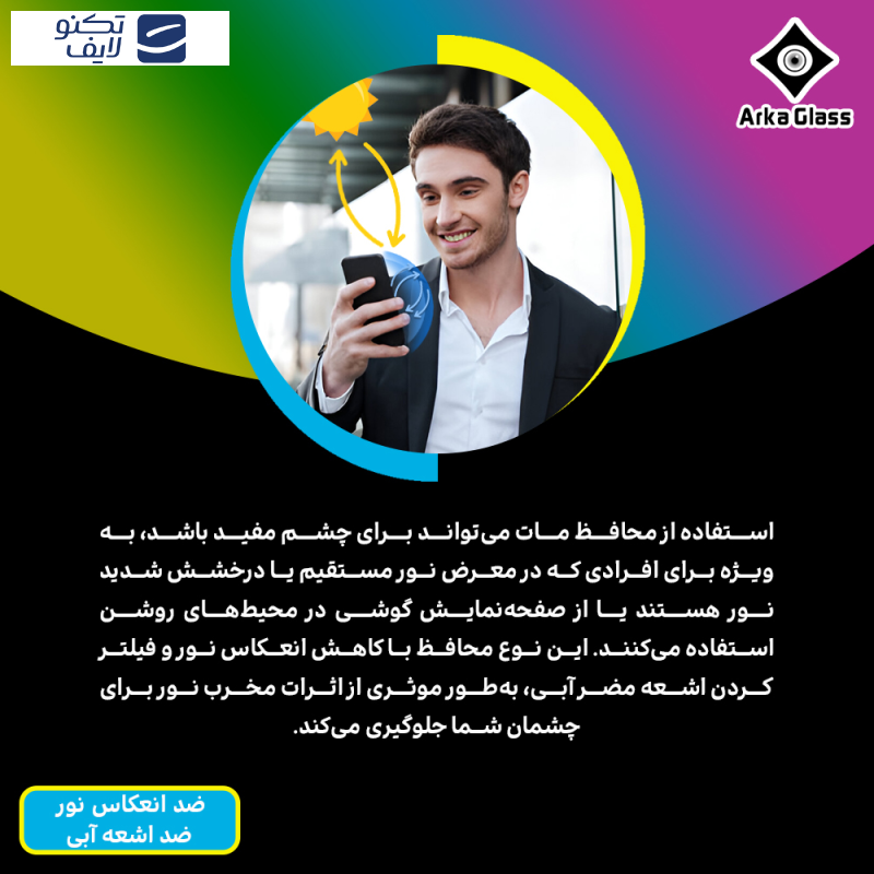 محافظ صفحه نمایش مات ضد اشعه آبی آرکا گلس مدل Tough مناسب برای گوشی موبایل گوگل Pixel 8