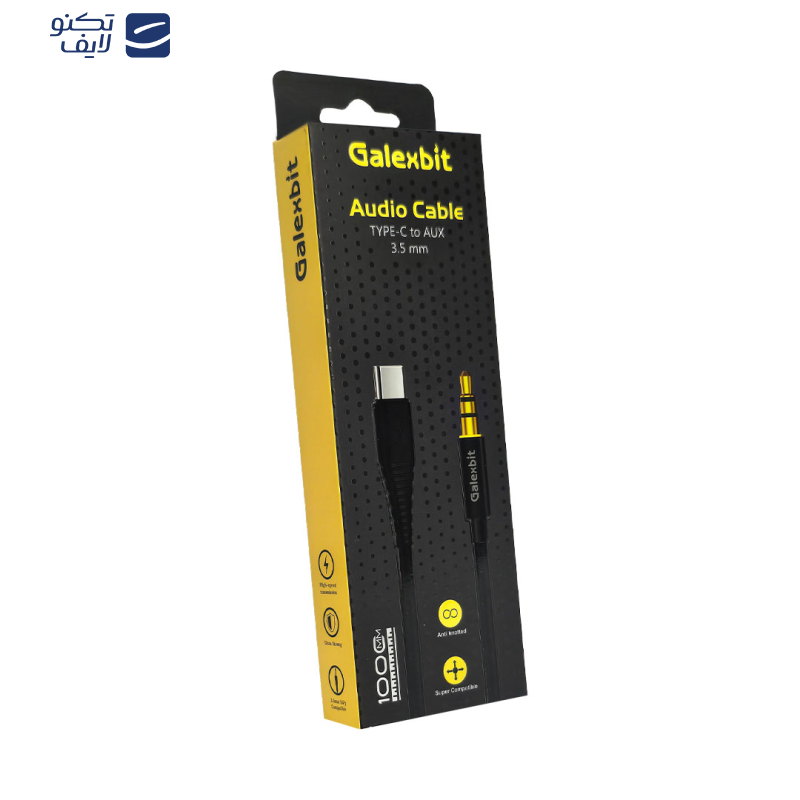 کابل تبدیل AUX TO USB-C گلکسبیت مدل CG Color کابل تبدیل AUX TO USB-C گلکسبیت مدل CG Color
