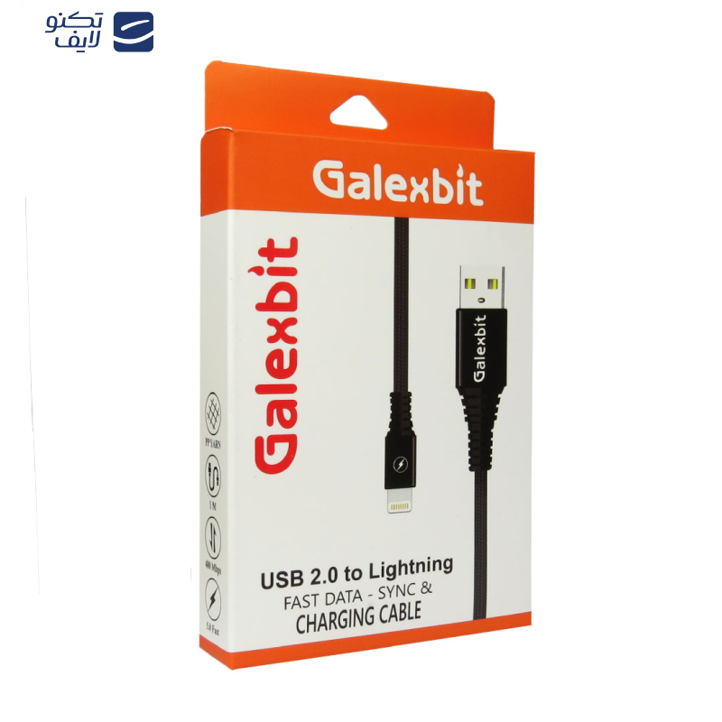 کابل تبدیل USB به لایتنینگ گلکسبیت مدل کنفی طول 1 متر کابل تبدیل USB به لایتنینگ گلکسبیت مدل کنفی طول 1 متر