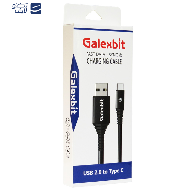 کابل تبدیل USB به USB-c گلکسبیت مدل CG طول 1 متر کابل تبدیل USB به USB-c گلکسبیت مدل CG طول 1 متر