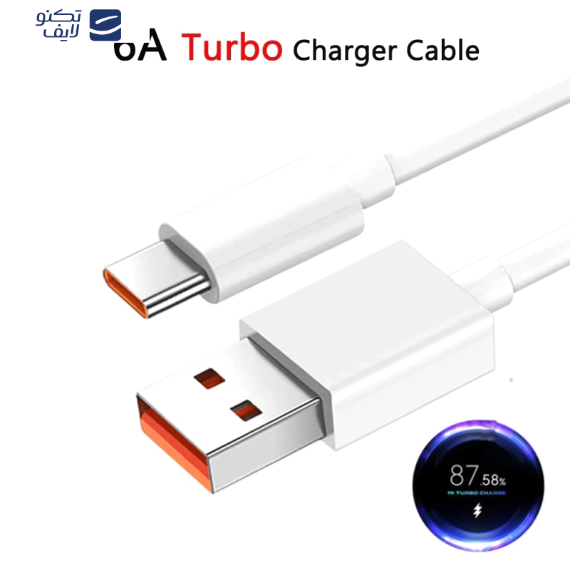 کابل تبدیل USB به USB-C مدل 6A طول 1 متر کابل تبدیل USB به USB-C مدل 6A طول 1 متر