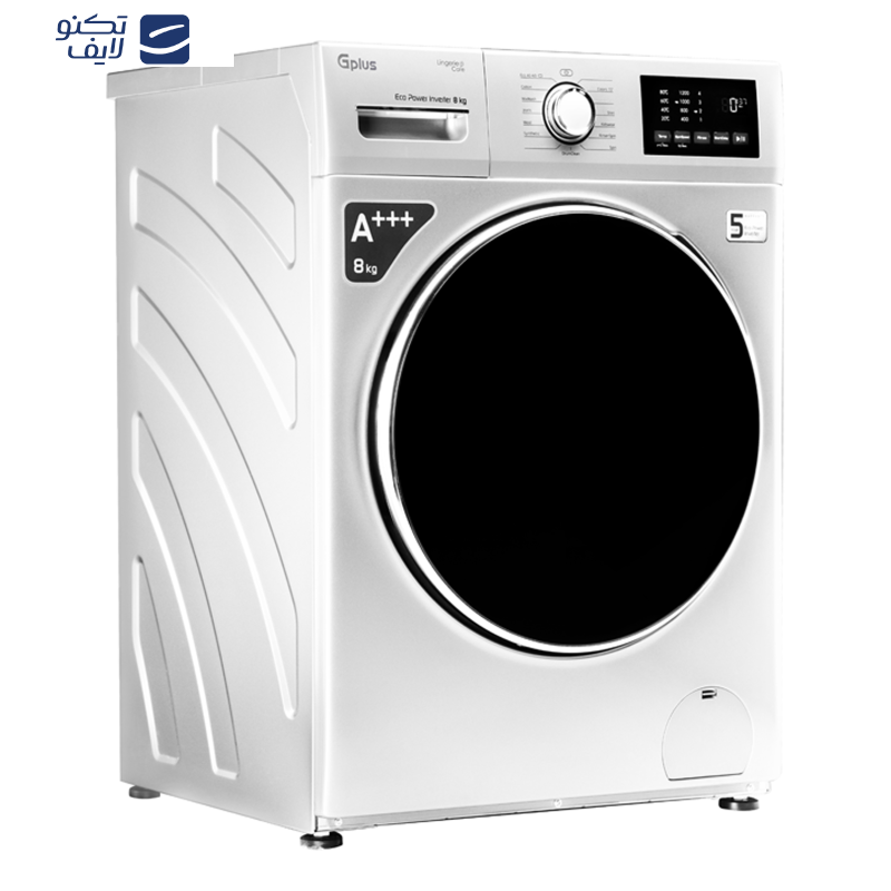 ماشین لباسشویی اتوماتیک جی پلاس مدل GWM-M822W ظرفیت 8 کیلوگرم