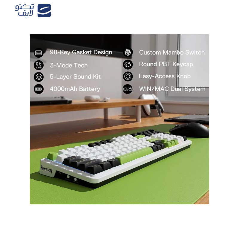 کیبورد گیمینگ ردراگون مدل EISA K686 WBG PRO کیبورد گیمینگ ردراگون مدل EISA K686 WBG PRO