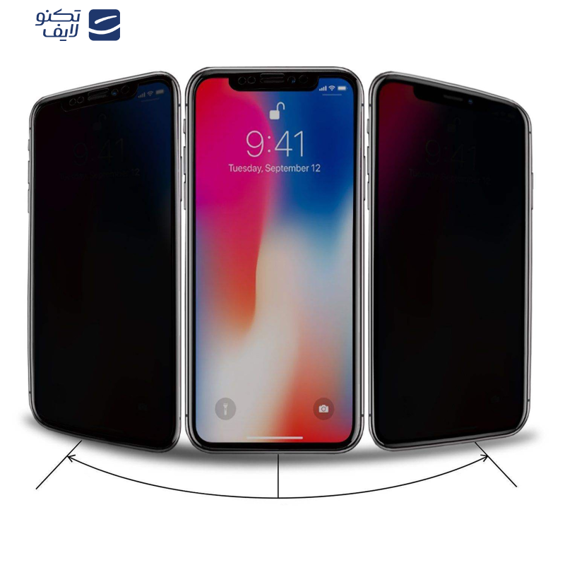 محافظ صفحه نمایش حریم شخصی مدل BGR مناسب برای گوشی موبایل شیائومی Note 9