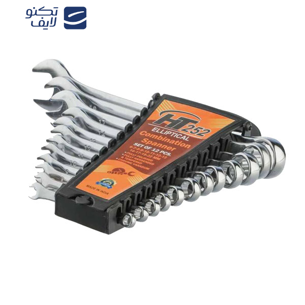 آچار یکسر تخت و یکسر رینگی مدل HT 252 مجموعه 12عددی آچار یکسر تخت و یکسر رینگی مدل HT 252 مجموعه 12عددی
