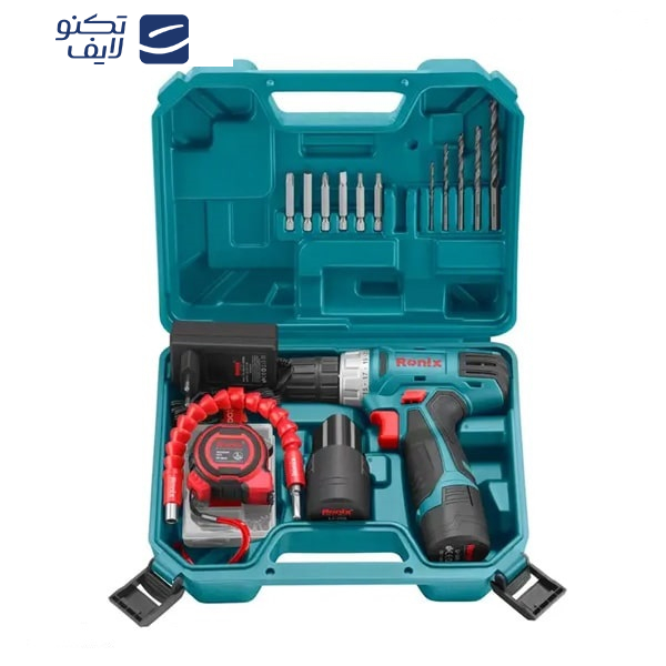 مجموعه 19 عددی پیچ گوشتی شارژی رونیکس مدل RS-8012 مجموعه 19 عددی پیچ گوشتی شارژی رونیکس مدل RS-8012