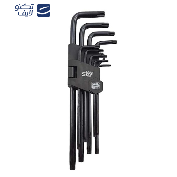 آچار آلن ستاره ای اسکای مدل کارتی AJ-SKY-ST-1213B مجموعه 9 عددی آچار آلن ستاره ای اسکای مدل کارتی AJ-SKY-ST-1213B مجموعه 9 عددی