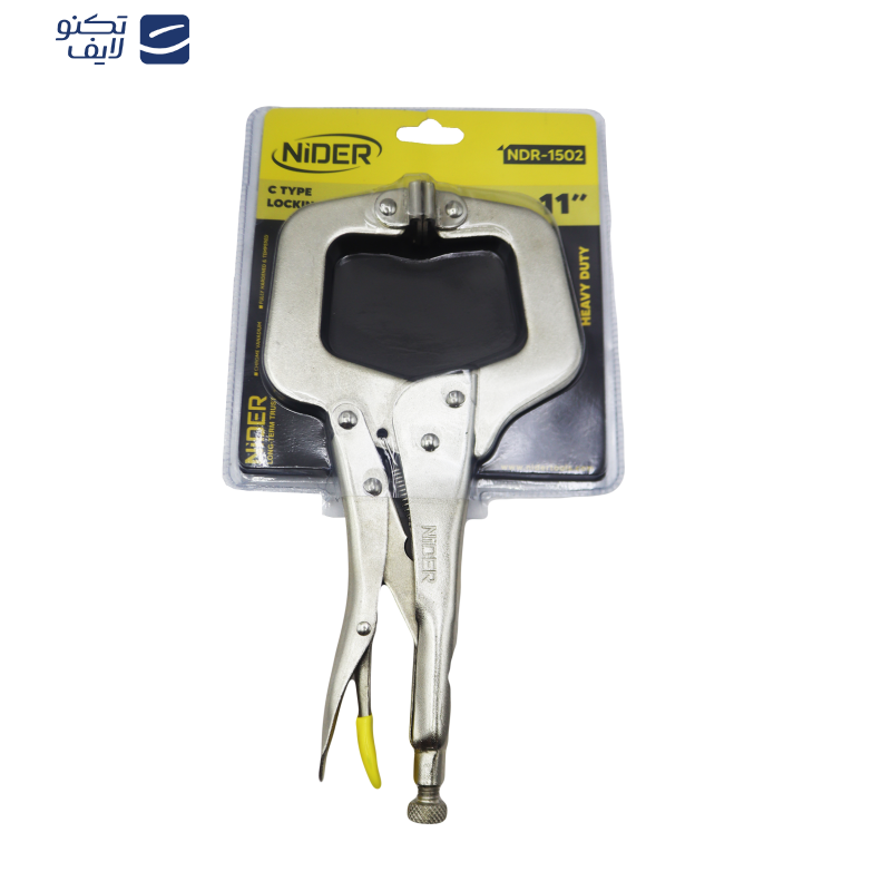 انبر قفلی ورق گیر نیدر مدل فک لقلقه ای کد YP-NDR-1502-280MM سایز 11 اینچ انبر قفلی ورق گیر نیدر مدل فک لقلقه ای کد YP-NDR-1502-280MM سایز 11 اینچ