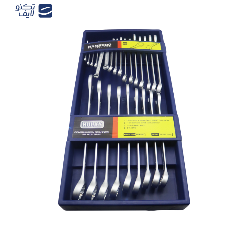آچار یکسر تخت یکسر رینگی هامبورگ مدل YP-H9130-6-32MM مجموعه 25 عددی آچار یکسر تخت یکسر رینگی هامبورگ مدل YP-H9130-6-32MM مجموعه 25 عددی