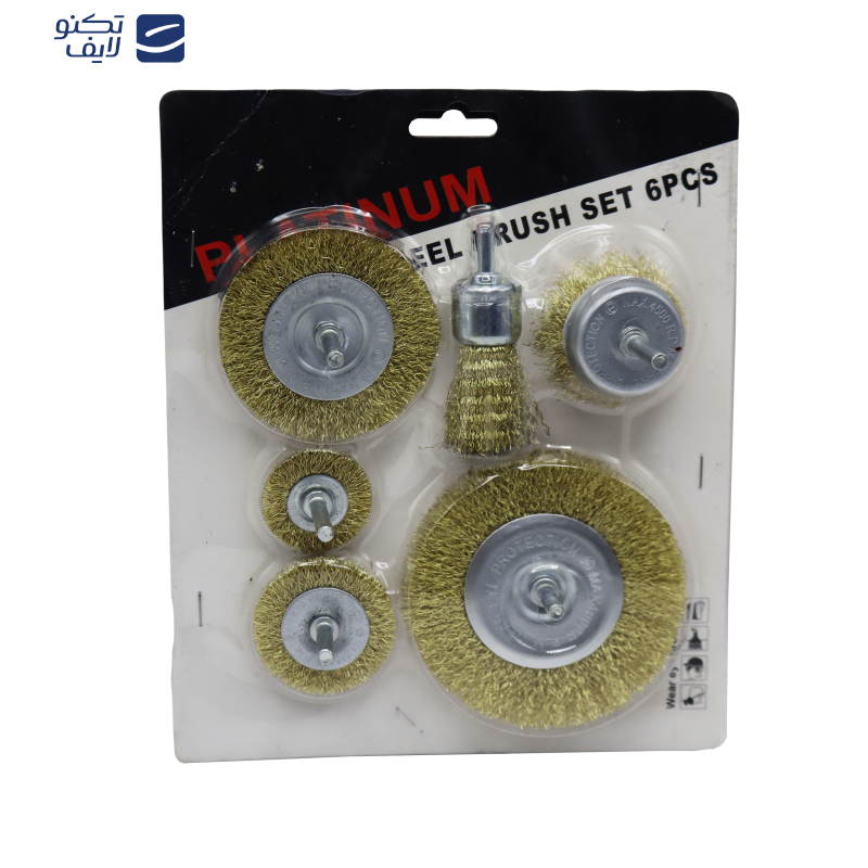 فرچه سیمی پلاتینیوم مدل YP-06 مجموعه 6 عددی