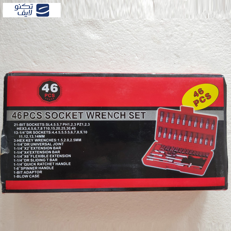 آچار بکس مدل 46-PCS مجموعه 46 عددی آچار بکس مدل 46-PCS مجموعه 46 عددی
